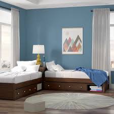L shaped sofa bed are available in various materials such as wood, cane, bamboo and soft sets, to cater to unique aesthetic choices and provide ultimate comfort to the user. You Ll Love The Granville L Shaped Double Storage Twin Panel Bed At Wayfair Great Deals On All Baby Kids Produc Corner Twin Beds Twin Platform Bed Kid Beds