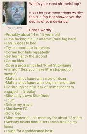 Anon masturbates to stick figures : rgreentext