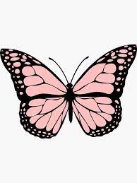 Light Pink Butterfly Sticker By Karestolarczyk Butterfly Wallpaper Iphone Butterfly Art Painting Pink Drawing
