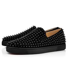 Roller Boat Black Black Bk Suede Men Shoes Christian Louboutin