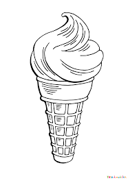 A vous les cornets de glace croustillants au bon goût de biscuit maison. Coloriage Glaces 01 Un Dessin A Imprimer Estival Avec Tete A Modeler