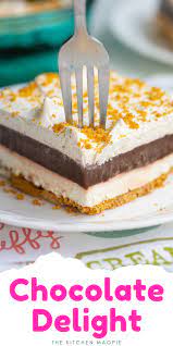 Chocolate Delight Recipe The Kitchen Magpie In 2020 Chocolate Delight Homemade Chocolate Pudding Chocolate Pudding Desserts