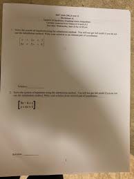 This linear functions worksheet will produce problems for practicing graphing linear inequalities. Mat 106a Onl13 And 15 Worksheet 1c Systems Of Chegg Com