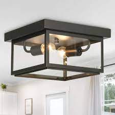 Light Matte Black Flush Mount