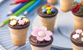 Kuchen Im Waffelbecher Rezept Kuchen Kindergeburtstag Kuchen Backen Waffelkuchen