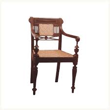 Bombay Cane Back Armchair British Colonial Burma Teak Dining Chair Reproduction Caned Armchair Chair Armchair