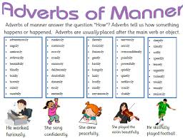 2.3 the position of the adverb is important when there is more than one verb in a sentence. Adverbs Of Manner Mat Teaching Resources