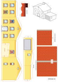 Decoupage Enfants Une Maison A Imprimer Maison En Carton Maisons En Papier Maison En Papier