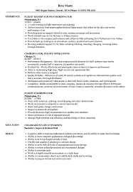 flight coordinator resume samples