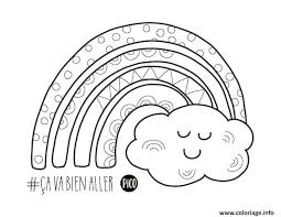 93 dessins de coloriage nuage a imprimer gratuit imprimer. Coloriage Arc En Ciel Avec Un Nuage Souriant Dessin Arc En Ciel A Imprimer