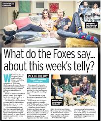 Grimmy shares snap with rarely seen niece as he announces celeb gogglebox return. What Do The Foxes Say About This Week S Telly Pressreader