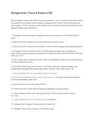 Rangkuman tema 8 kelas 6 subtema 3. Rangkuman Pembelajaran Tema 8 Kelas 6 Belajar Bersama