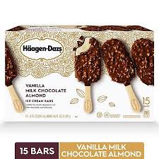 Haagen Dazs Vanilla Milk Chocolate Almond Ice Cream Bars 15 Ct Sam S Club Icecream Bar Vanilla Milk Almond Ice Cream
