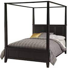 Enjoy free shipping on most stuff, even big stuff. Queen Size Contemporary Canopy Bed In Black Wood Finish Fastfurnishings Com