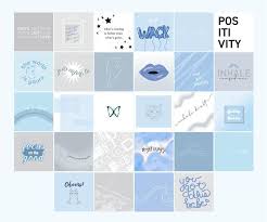 Maybe you would like to learn more about one of these? Personalized Wall Collage Kit Preset Blue Gray Aesthetic Etsy In 2021 Wall Collage Personalized Wall College Dorm Room Decor