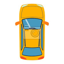 Vector Auto Fahrzeug Symbol Draufsicht Von Oben Auto Ansicht Leinwandbilder Bilder Topview Lieferung Fracht Myloview De