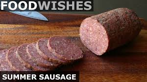 This will take about three hours but use a digital thermometer to be sure transfer the cookie sheet to the refrigerator and let the sausage cool completely before slicing. Summer Sausage Food Wishes Youtube