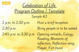 Use these memorial service ideas to turn a funeral into a memorable life celebration. 3 Free Celebration Of Life Service Samples And Outlines Cake Blog