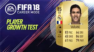 Raphaël varane fm 2021 profile, reviews, raphaël varane in football manager 2021, real madrid, france, french, laliga, raphaël varane fm21 attributes, current ability (ca), potential ability (pa), stats, ratings, salary, traits. Fifa 18 Raphael Varane Growth Test Youtube