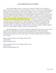 The vaccine can be formulated in two ways: Https Www Bclplaw Com Images Content 1 8 V4 187420 Us Covid 19 Form Liability Waiver For Covid 19 Pdf