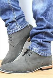 Elegant Handmade Men S Gray Color Ankle High Boots Men S Suede Lace Up Designer Boots Mens Desert Boots Desert Boots Dress Shoes Men