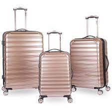 Free Shipping Buy Ifly Hard Sided 3 Piece Fibertech Luggage Set Rose Gold At Walmart Com Rose Gold Luggage Luggage Sets Hard Sided Luggage
