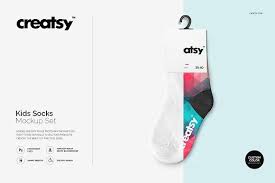 Kids Socks Mockup Set Kids Socks Human Logo Inspiration Mockup