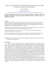 PDF) Cairo in the Age of Great Urban Transformations; Just Changes in  Street Patterns or a Shift in Power Networks