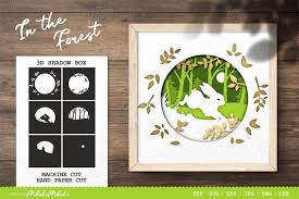 Download Hare In The Forest 3d Shadow Box Svg Papercut Cutting File 1251275 Paper Cutting Design Bundles