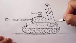 How To Draw An Army Tank - Youtube