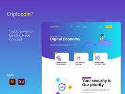 Free Cryptocoin Landing Page Xd Landing Page Design Freebie Professional Website Templates