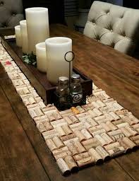Wine Cork Table Runner Wine Cork Diy Crafts Cork Crafts Diy Wine Cork Art