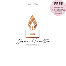 Candle Logo Design Handmade Candle Boutique Logo Decor Logo Etsy Candle Logo Candle Logo Design Bakery Logo Design