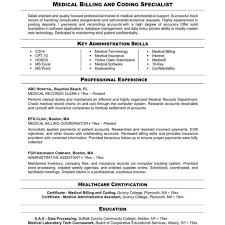 Resumes For Medical Coders Unique Billing Specialist Resume ...