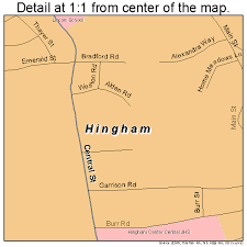 Hingham Massachusetts Street Map 2530175 Folsoms And