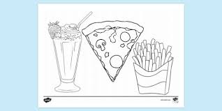 We know you want to keep your kid away from junk food. Fast Food Colouring Sheet Colouring Sheets Twinkl