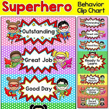 Superhero Theme Behavior Clip Chart Classroom Management Behavior Chart