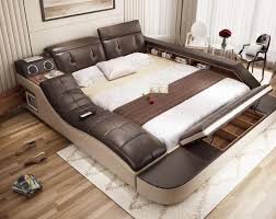 bed king size leather bed with speakers high quality bedroom furniture king bedroom furniture quality bedroom furniture