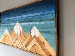 Mountain Wood Wall Art Decor Etsy Mountain Wood Wall Art Wood Wall Art Decor Wood Wall Art