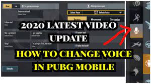 How To Change Voice In Pubg Mobile 2020 Latest Update Video Youtube