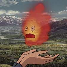 They replace calcifer in the castle's remains and create a smaller version of the moving machine so they can rescue howl. ð¨ððªðð Ghibli Artwork Studio Ghibli Art Howls Moving Castle Wallpaper
