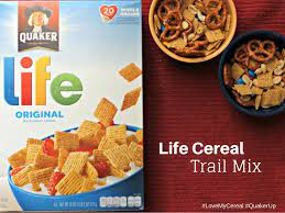 Quaker Life Cereal Trail Mix Recipe Yummly Recipe Life Cereal Trail Mix Trail Mix Recipes