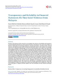Rbi generated consolidated profit of eur 804 million, demonstrating the resilience of the business in a challenging environment. Pdf Transparency And Reliability In Financial Statement Do They Exist Evidence From Malaysia