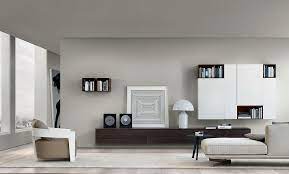 Like The Grey Wall Color Gorgeous Wooden Wall Mounted Living Room Units Decorated Using Black Living Room Wall Units Living Room Units Modern Living Room Wall