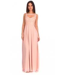 Ax Paris Women S Lace Top Maxi Dress White 12 Floor Length Chiffon Bridesmaid Dresses Chiffon Prom Dress Beautiful Dresses