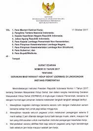 Surat Edaran Menpan Tentang Germas Gerakan Masyarakat Hidup Sehat Pendidikan Kewarganegaraan Hidup Sehat Hidup Pimpinan