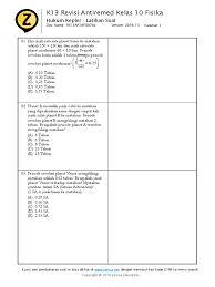 Jual penjas kelas 10 semester 2 viva pakarindo kota madiun lks. Hukum Kepler Latihan Soal
