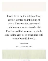 kitchen floor, crying, wasted