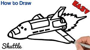 Learn how to draw a spaceship step by step in this easy drawing tutorial for kids. How To Draw A Space Shuttle Easy Drawings For Beginners Youtube