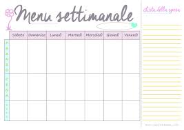 Coffee4mom Dal Menu Alla Spesa Una Tabella Da Stampare E Poche Istruzioni Planner Stampabile Pianificazione Del Menu Settimanale Orario Scolastico